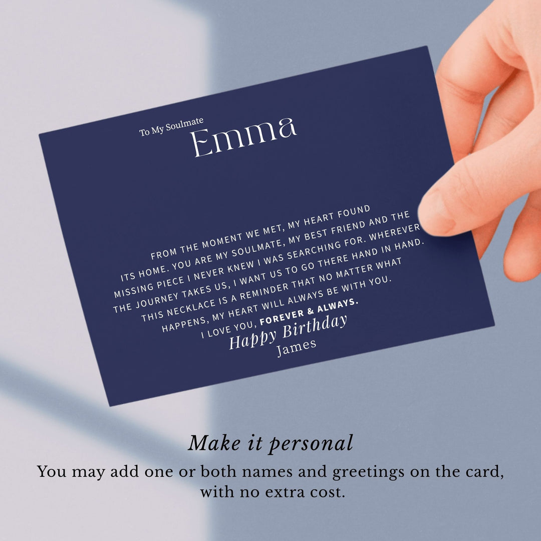 To My Soulmate Forever Love Heart Necklace | Sterling Silver Gift for Her