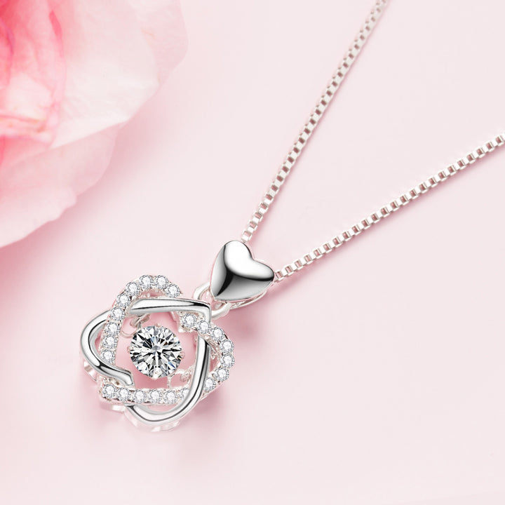Heartbeat Necklace - Sterling Silver, Rose Gold Vermeil
