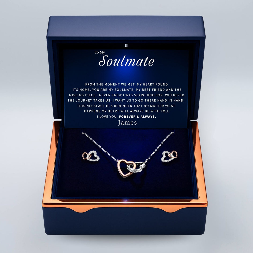 To My Soulmate Forever Love Heart Necklace | Sterling Silver Gift for Her
