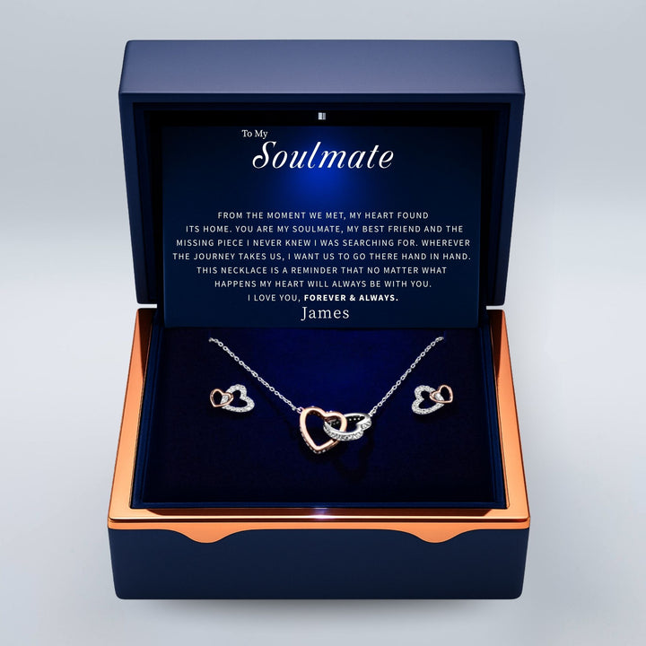 To My Soulmate Forever Love Heart Necklace | Sterling Silver Gift for Her