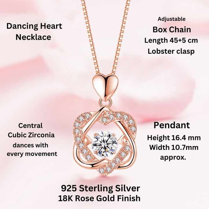 Heartbeat Necklace - Sterling Silver, Rose Gold Vermeil