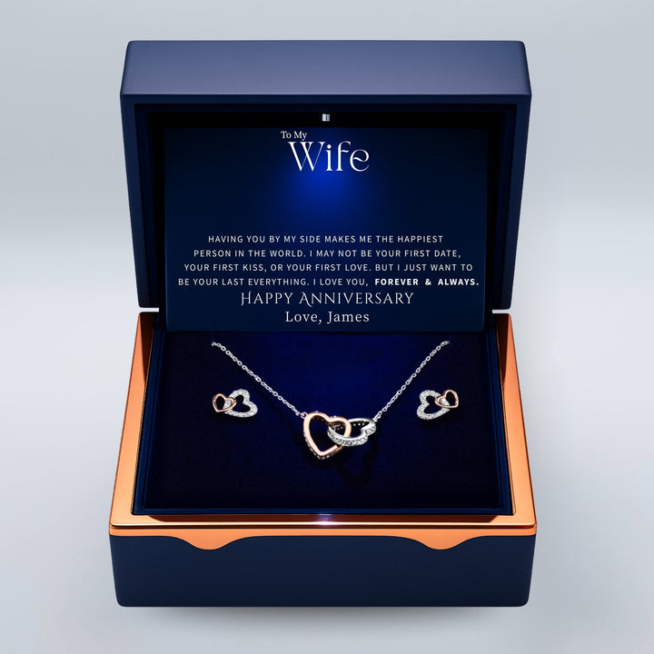 'Forever & Always' Eternal Love Heart Necklace - Sterling Silver