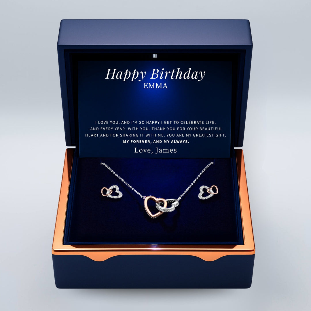 'Greatest Gift' Forever Love Heart Necklace - Sterling Silver.