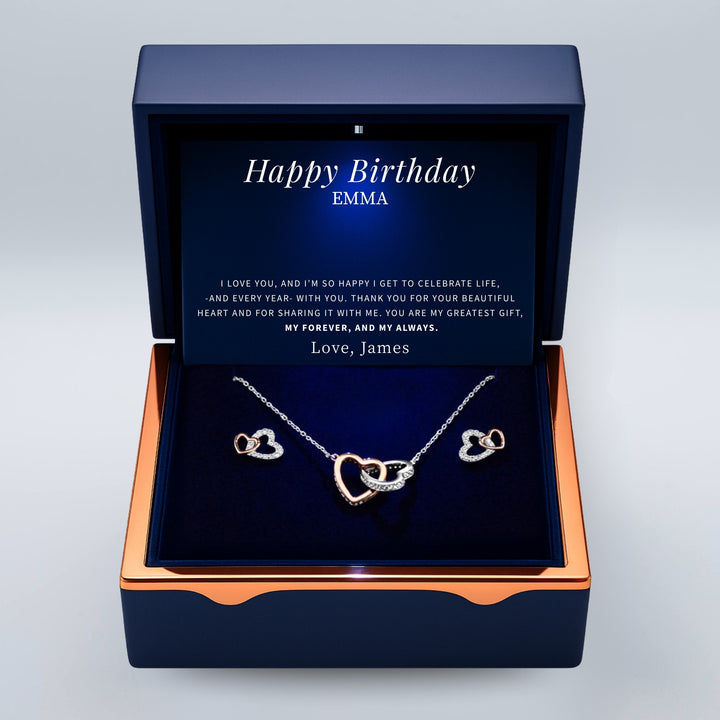 'Greatest Gift' Forever Love Heart Necklace - Sterling Silver.