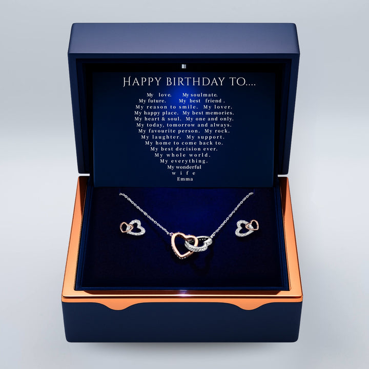 'My Whole World' Forever Love Heart Necklace - Sterling Silver.